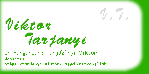 viktor tarjanyi business card